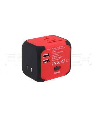 SL-176 Universal 2-Port USB AC Travel Charger Power Adapter