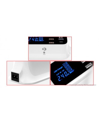 Wenhao YC-CDA19Q LCD Display 8-Port USB Charger Fast Charging Station (EU)