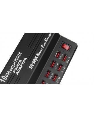 12-Port USB Wall Smart Fast Charger Power Adapter (UK)
