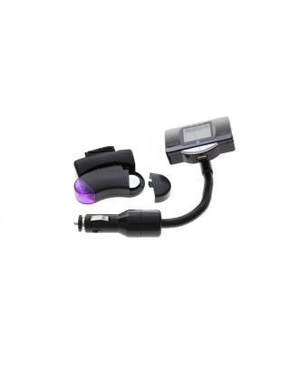 Steering Wheel Mount Bluetooth Handsfree Car Kit + 1.5" LCD MP3 Music Player FM Transmitter