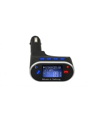 Gun Styled 1.48" LCD MP3 Player + Hands-free Bluetooth V2.1 Car Kit FM Transmitter